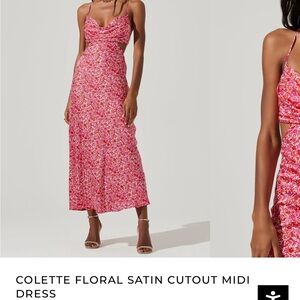 Astr the label floral midi dress